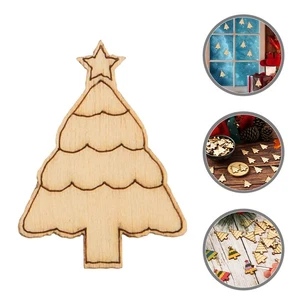  50 Pcs Blank Christmas Ornaments Wooden Embellishments for Crafts - Picture 1 of 12