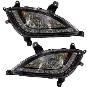 Fog Lamp Set for Hyundai I20 with Drl Indicator Pair Complete Kit 2012-20 Model - Picture 1 of 2