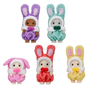 Sylvanian Families Exhibition Limited Baby Colorful Rabbit Costume 5 kinds set - Picture 1 of 1