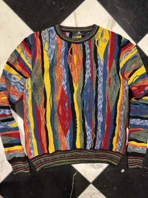 Montechairo Sweater Made In Italy Coogi Style Men’s Small - Image 1 of 4