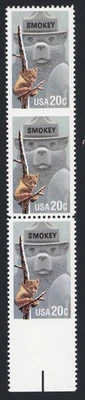 US EFO STAMPS SC# 2096b 20c SMOKEY IMPERFORATE ERROR MNH OG SCV $150 - Image 1 of 2
