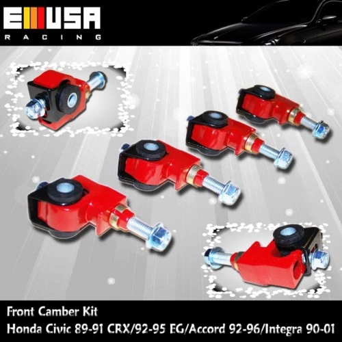 PARA 88-95 HONDA CIVIC 88-91 CRX 93-97 Del Sol Kit de inclinación ajustable delantera 4 piezas Foto 1 de 4