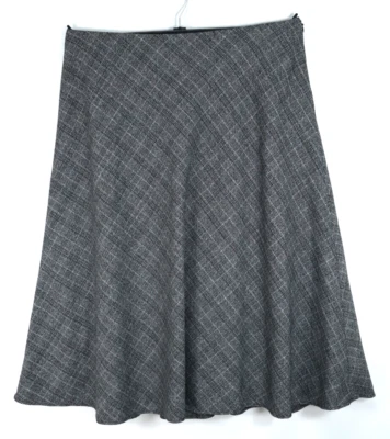 Maxi Falda Para Mujer JONES WEAR Poliéster Rayón Línea A Forrada Gris Argyle Talla 16 Foto 1 de 4