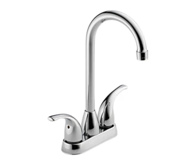Peerless Faucet P288LF Bar Faucet 2 Lever Handle Hi Arc Swivel Spout Chrome