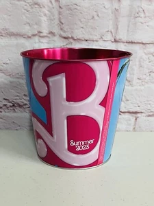 Barbie Summer 2023 Cinemark Movie Theater Embossed Popcorn Tin - Picture 1 of 8