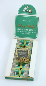 1 NADELDOSE mit 50 Langspielnadeln "Dog & Baby"  Needle-tin, Grammophon D229 - Picture 1 of 3