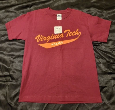 Virginia Tech Hokies Youth Size Medium Maroon Color Shirt New with Tags - Image 1 of 4