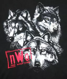 Vintage 90s WCW NWO T-Shirt New World Order Wolfpack Herren XL FOTL schwarz - Bild 1 von 5