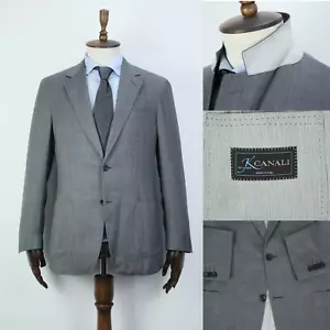 Lux CANALI Kei Gray PURE WOOL Solid Sport Coat Blazer Jacket 52IT 42US/UK - Picture 1 of 16