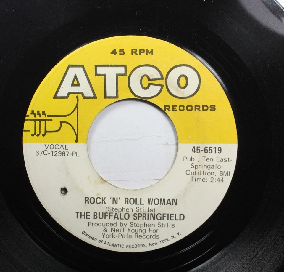 Hear! Rock Neil Young 45 Buffalo Springfield - Rock N Roll Woman / A Childs Clai - Image 1 of 2