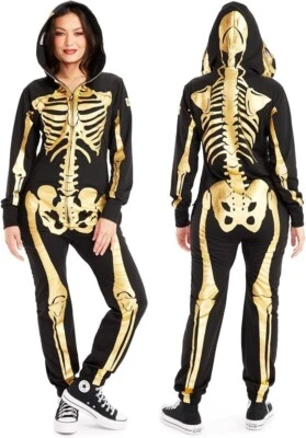 Macacão Tipsy Elves One Piece Máscara com Zíper Esqueleto - Imagem 1 de 2