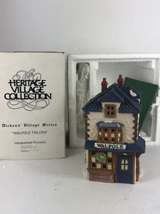 1988 Department 56 Walpole Tailors Dickens Village Shop 5926-9 Box & Sleeve - Picture 1 of 8