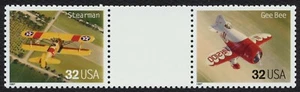 #3142 32c Classic Aircraft, Vertical Gutter Pair [3] **ANY 5=FREE SHIPPING** - Picture 1 of 1