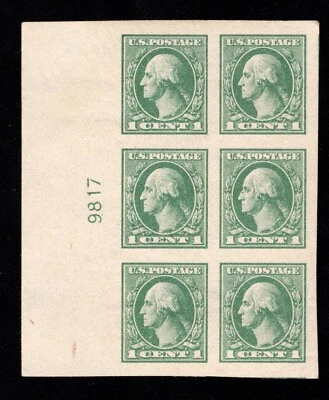 MOMEN: US STAMPS #531 PLATE BLOCK OF 6 MINT OG NH GEM LOT #89298 - Image 1 of 2