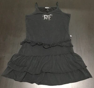 DNKY Girls Black Ruffle Tank Dress Size Medium - Picture 1 of 3
