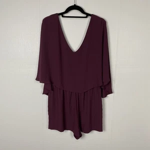 BCBGMAXAZRIA "Carie" Romper Woman’s NWT Deep Maroon Size Medium. - Picture 1 of 14