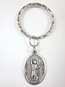 St John the Baptist Medal Italy Key Ring Gift Box & Prayer Card