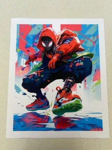 MILES MORALES SPIDER-MAN-40CM(W)x50CM(L) CANVAS PRINT POSTER-(ROLLED) - Picture 1 of 4
