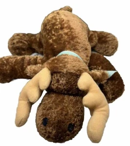 Chanclas Mary Meyer de colección marrón alce verde lazo peluche animal 1999 12 pulgadas - Imagen 1 de 11