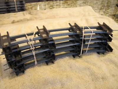 Vintage American Flyer S Scale 2 Rail Curve Train Track 10pc Lot - Image 1 of 4