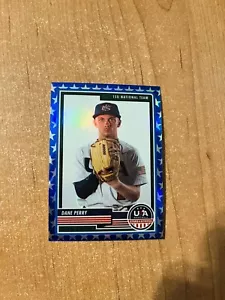 2023 Stars & Stripes - Dane Perry - #37 Blue Chrome Parallel #'d /75 - Picture 1 of 6