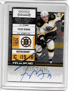 AUTÓGRAFO NOVATO CERTIFICADO TYLER SEGUIN 2010-11 CONTENDERS PLAYOFF CONTENDERS - Imagen 1 de 1