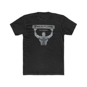 the FAULTLINE gay leather los angeles bar Men's Cotton Crew Tee - Picture 1 of 17
