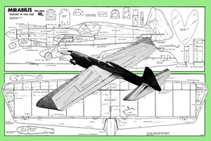 Model Airplane Plans (UC): MIRABILIS 35" Acrobatic Stunt for 1.5cc (.10ci) - Picture 1 of 2