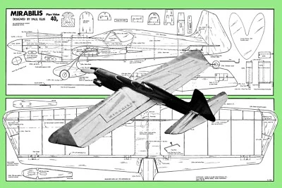 Model Airplane Plans (UC): MIRABILIS 35" Acrobatic Stunt for 1.5cc (.10ci) - Image 1 of 2