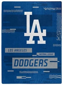 Los Angeles Dodgers MLB Super Soft Royal Plush Raschel Throw Blanket 60"x80"-NEW - Picture 1 of 9