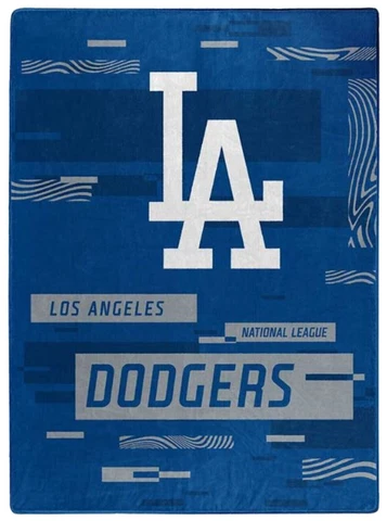 Los Angeles Dodgers MLB Super Soft Royal Plush Raschel Throw Blanket 60"x80"-NEW Cover