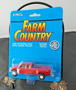 GMC Red Extended Cab Dual Wheel Dually Pickup NIP Ertl 1994 FARM COUNTRY 1:64 - Picture 1 of 7