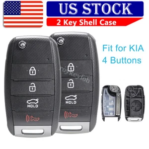 2 Key Car Fob Remote Shell Case for 2013 2014 2015 KIA Optima Sorento 4 Buttons - Picture 1 of 8