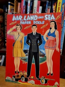 1943 SAALFIELD AIR, LAND and SEA PAPER DOLL BOOK uncut - Picture 1 of 9