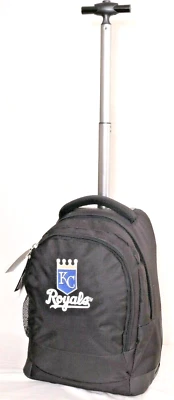 NEW Kansas City KC Royals Mojo MLB Rolling Laptop Bag Luggage Carry-On Backpack - Image 1 of 4