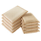 6pcs/set Bamboo Fiber Dishwashing Scouring Pads Dish Towel Sponge Scrub Rag X❤A