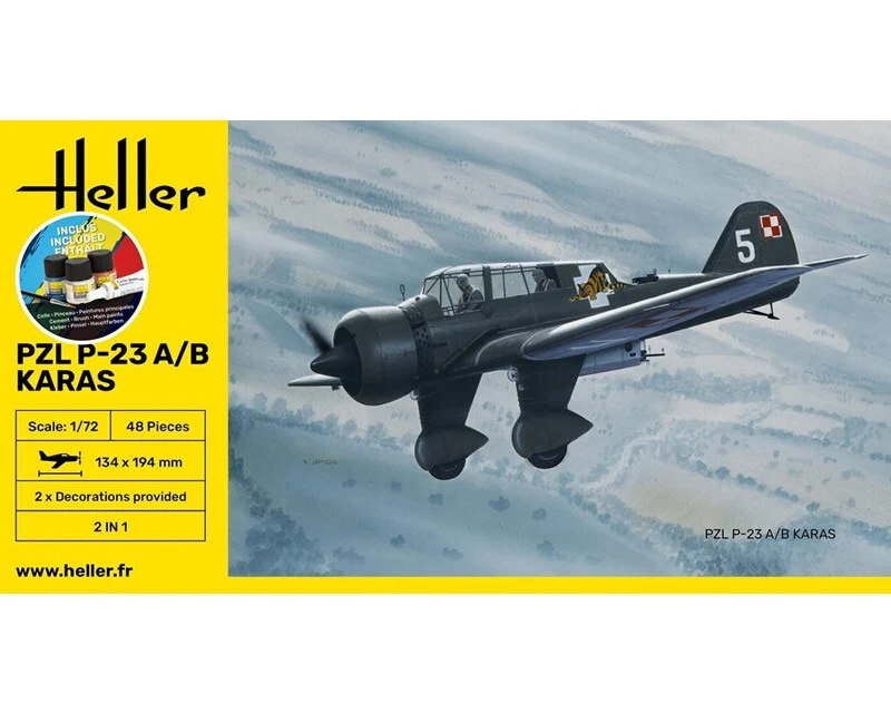 Heller 56247 - 1/72 Starter Kit Pzl 23 Karas - Nuova