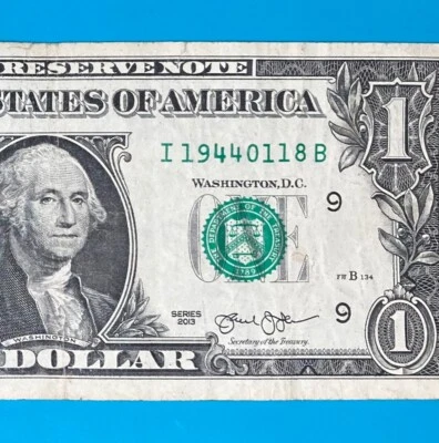 1944 January 18 (Т 19440118 B) BIRTHDAY Note $1 One Dollar Bill - Image 1 of 4