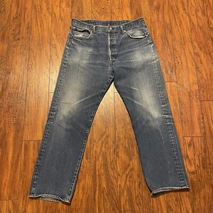 Levis Herren 501XX Jeans Größe 40x34 Blau Medium Wash Button Fly Denim Straight Leg - Bild 1 von 15