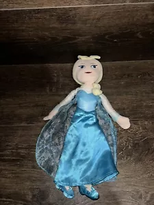Disney Frozen Elsa Plush 16” Blue Dress Northwest 2015 Stuffed - Picture 1 of 5