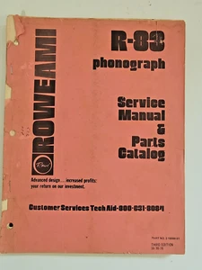ROWE AMI R-83 FONÓGRAFO JUKEBOX MANUAL DE SERVICIO Y CATÁLOGO DE PIEZAS - Imagen 1 de 6