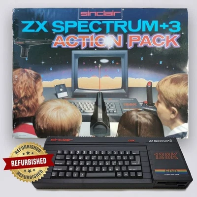 Rare Sinclair ZX Spectrum +3 Action Pack 1989 | Mint, Refurbished, Complete Set - Image 1 of 4
