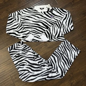 MELODY EHSANI x FOOT LOCKER "ME Rugby Shirt Hose Zebra" Damen Medium NEU - Bild 1 von 15