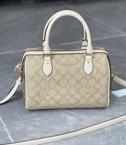 Borsa a tracolla Coach Rowan nuova con etichette in tela firmata bloccata CH486