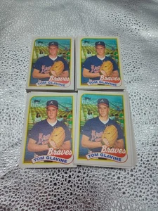 (4) 1989 TOPPS #157 TOM GLAVINE LOTE BRAVES - Imagen 1 de 4