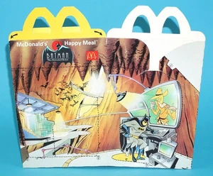 BATMAN ANIMATED SERIES BATCAVE SCENE BOX 1994 MCDONALDS HAPPY MEAL PROMO UK - Picture 1 of 4