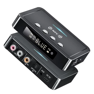 NFC Multi-Function AUX/Optical/Coaxial  Bluetooth Transmitter Receiver Adapter S - Image 1 of 4
