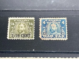 Two Canada Stamps Customs Excise Overprint MH and Inland Revenue War Tax Used - Bild 1 von 5