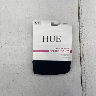 HUE Leggings Womens 2 Navy Opaque Non-Control Top PERFIT Wider Band Comfort - Image 1 of 4