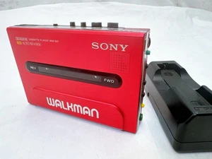 Sony Walkman WM-501 RED Portable cassette player Power OK some repairs needed - Picture 1 of 16